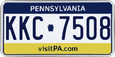 PA license plate KKC7508