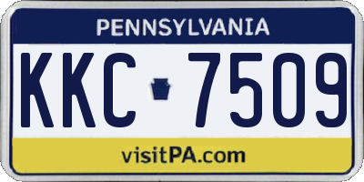 PA license plate KKC7509