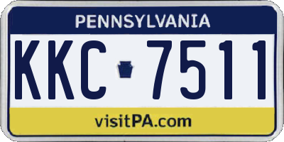 PA license plate KKC7511
