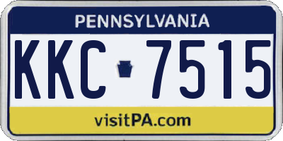 PA license plate KKC7515