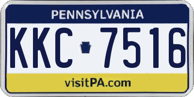 PA license plate KKC7516