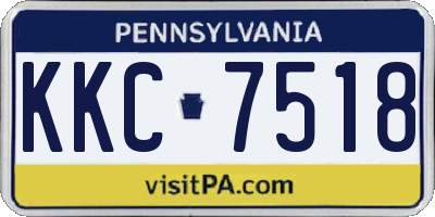 PA license plate KKC7518