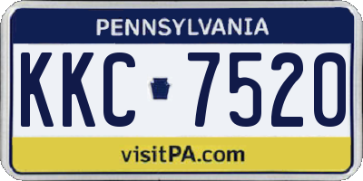 PA license plate KKC7520
