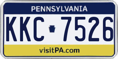 PA license plate KKC7526