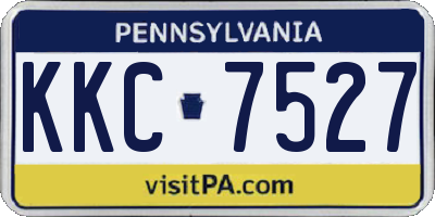PA license plate KKC7527