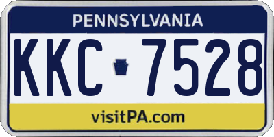 PA license plate KKC7528
