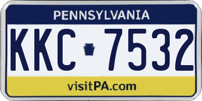 PA license plate KKC7532