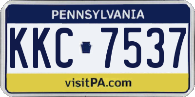 PA license plate KKC7537