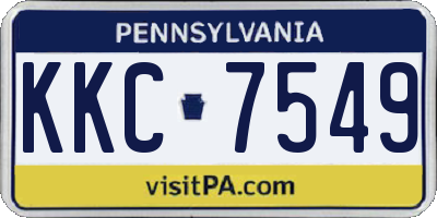 PA license plate KKC7549