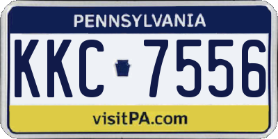 PA license plate KKC7556