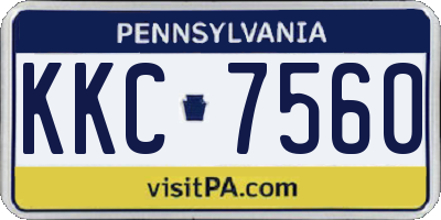 PA license plate KKC7560