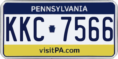 PA license plate KKC7566