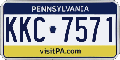 PA license plate KKC7571