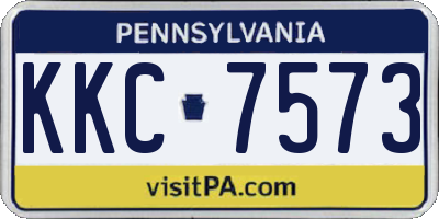 PA license plate KKC7573