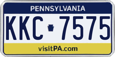 PA license plate KKC7575