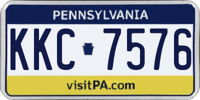 PA license plate KKC7576