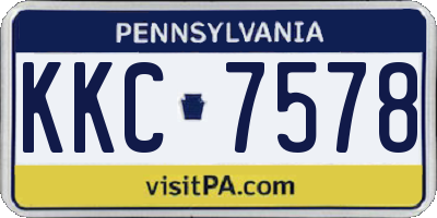 PA license plate KKC7578