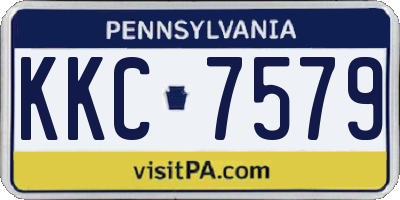 PA license plate KKC7579