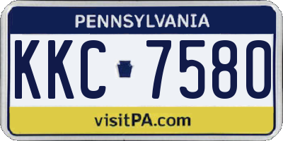 PA license plate KKC7580