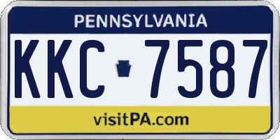 PA license plate KKC7587