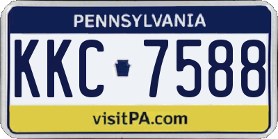 PA license plate KKC7588