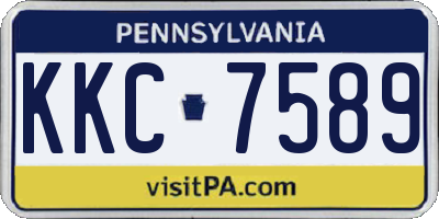 PA license plate KKC7589