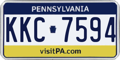 PA license plate KKC7594