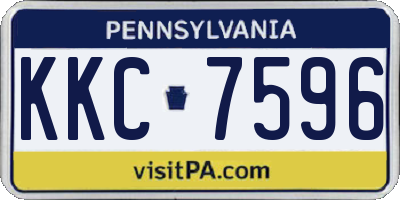 PA license plate KKC7596