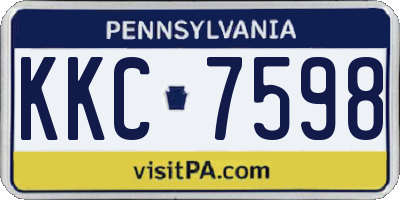 PA license plate KKC7598