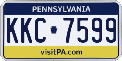 PA license plate KKC7599