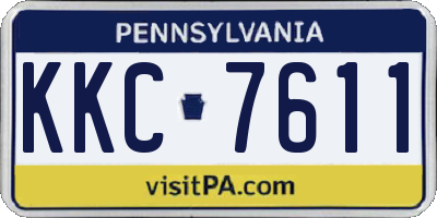 PA license plate KKC7611