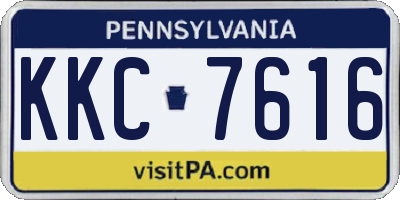 PA license plate KKC7616