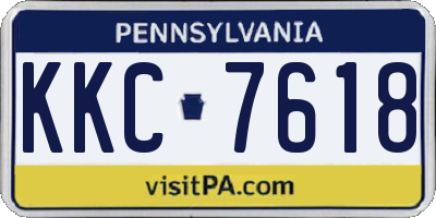 PA license plate KKC7618