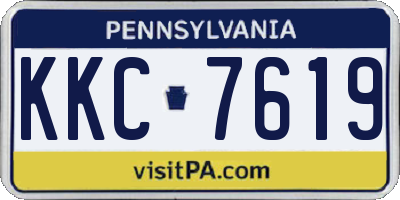PA license plate KKC7619
