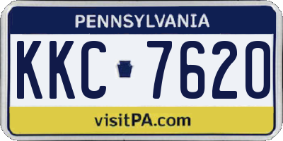 PA license plate KKC7620