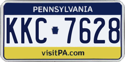 PA license plate KKC7628