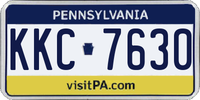 PA license plate KKC7630