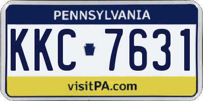 PA license plate KKC7631