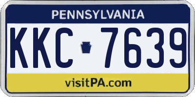 PA license plate KKC7639