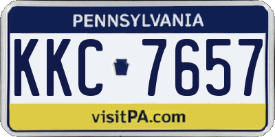 PA license plate KKC7657