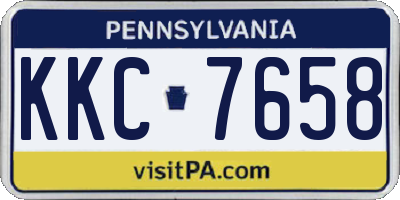 PA license plate KKC7658