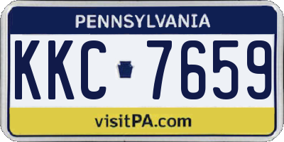 PA license plate KKC7659