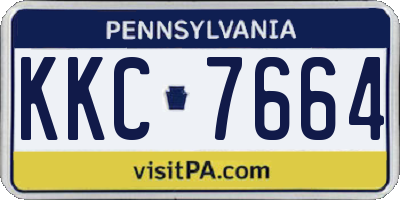 PA license plate KKC7664