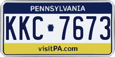 PA license plate KKC7673