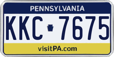 PA license plate KKC7675