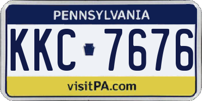 PA license plate KKC7676
