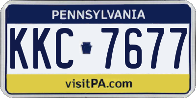 PA license plate KKC7677
