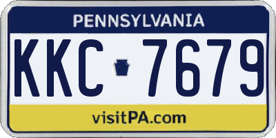 PA license plate KKC7679