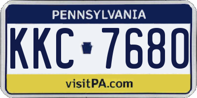 PA license plate KKC7680