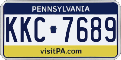 PA license plate KKC7689